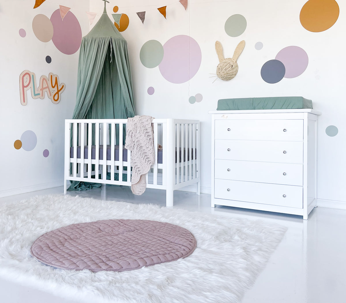 Modern Cot with Chest – Cloud Baby Bedrooms - Main Image