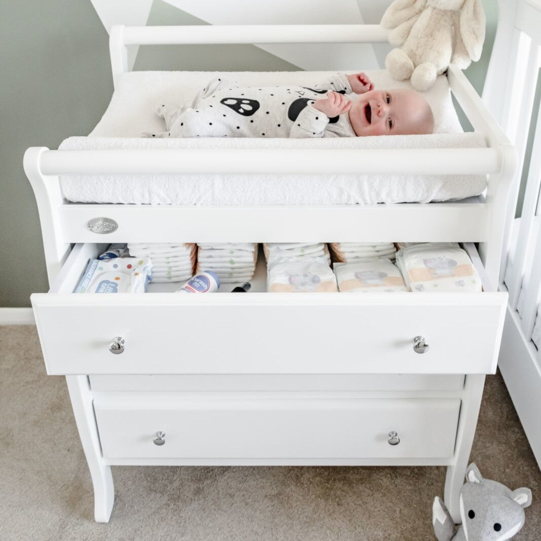 3 Drawer Sleigh Change Table – Cloud 9 Baby Bedrooms