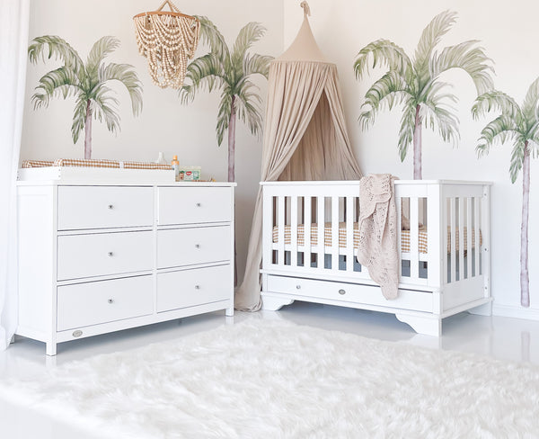 Contemporary Cot with Drawer Chest – Cloud Baby Bedrooms