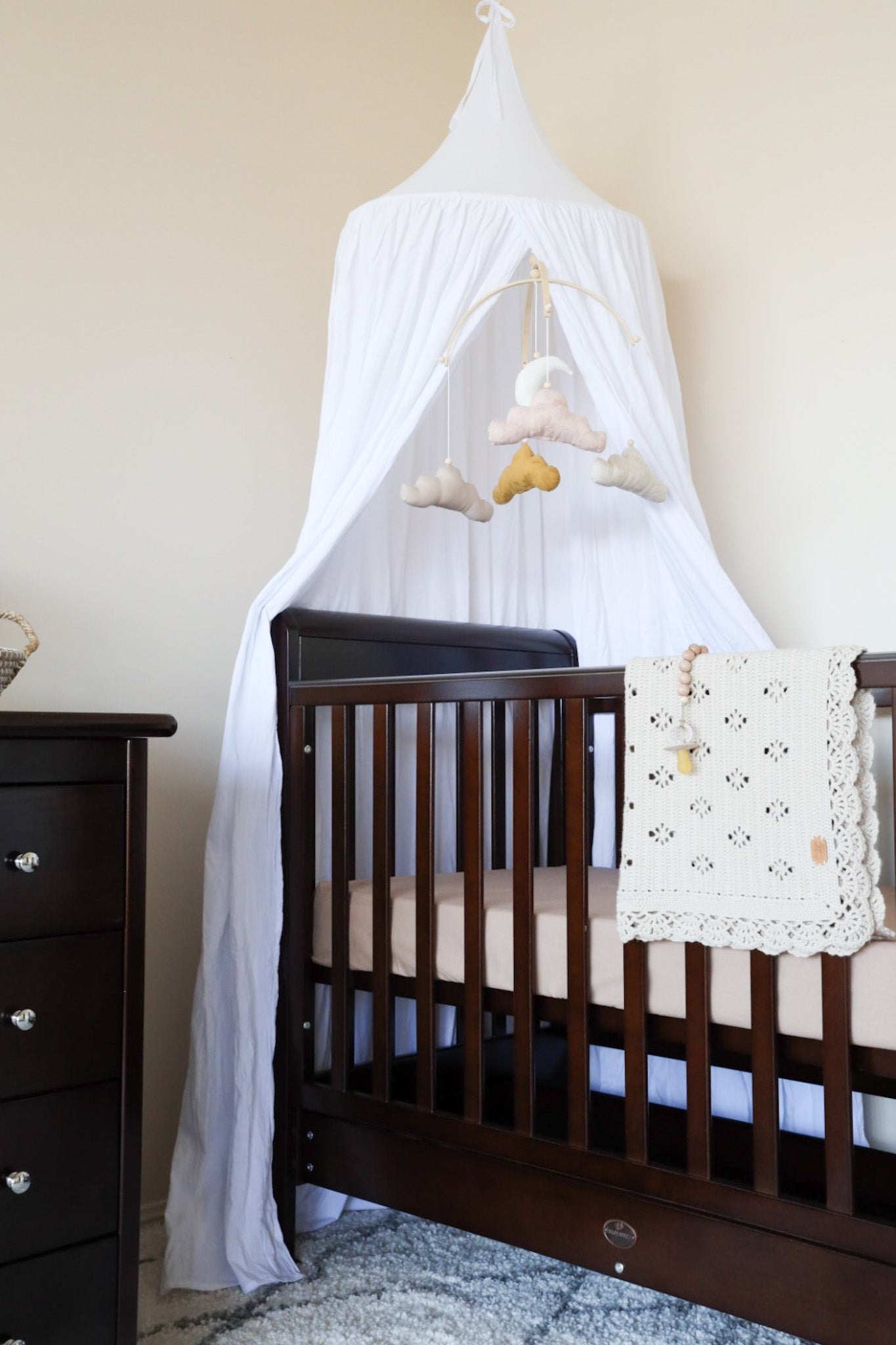 White canopy nursery best sale